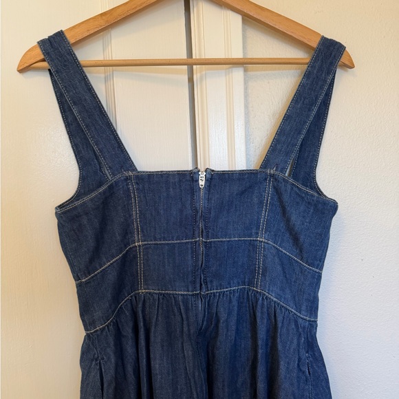 Reformation Tagliatelle Blue Denim Midi Dress NWT - Picture 11 of 13